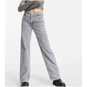 River Island Straight Jean in Grey Size 10 Length 34 (Tall)